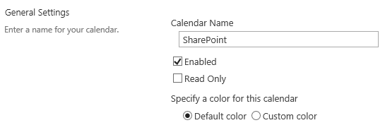 Customer color SharePoint calendar.